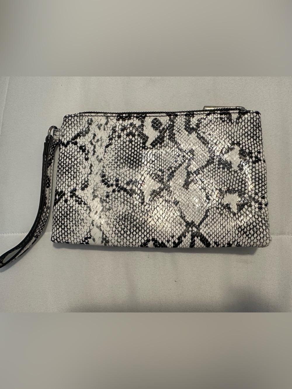 Express Snake Print Phone Wristlet in Black and White